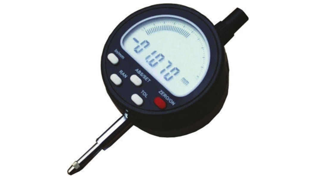 Reloj comparador RS PRO, sistemas imperial y métrico, 0 → 12,7 mm, precisión ±0,015 mm