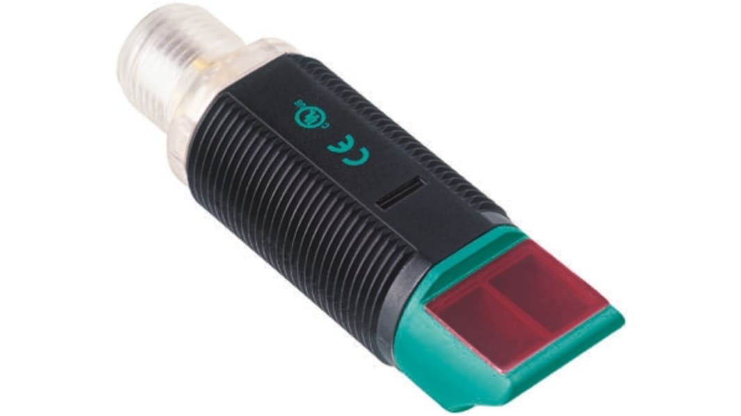 Pepperl + Fuchs zylindrisch Optischer Sensor, Durchgangsstrahl, Bereich 12 m, PNP Ausgang, 4-poliger M12-Steckverbinder