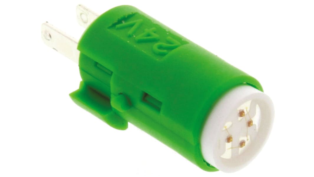 Bombilla para piloto luminoso LED Omron Verde, 24V dc / 10mA