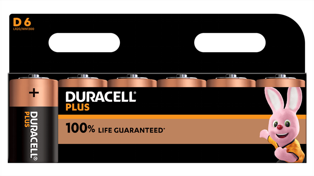 Duracell Plus Power Alkali D Batterien, 18Ah, 1.5V