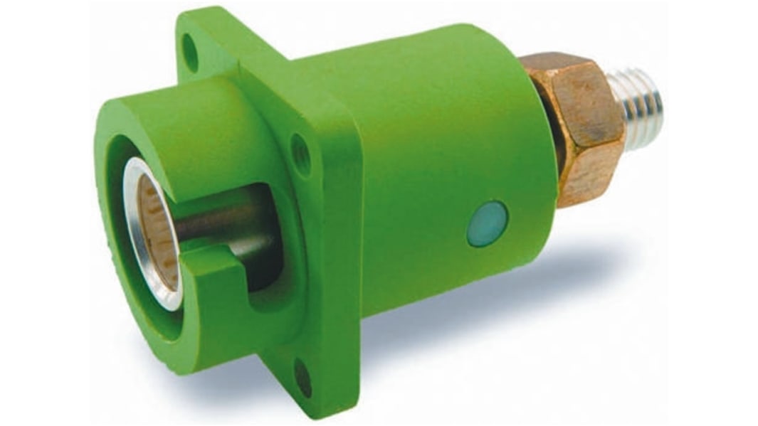 Conector de red Hembra, Formato 1P, Orientación Recto, Veam Snaplock, Verde, 1,0 kV, 250A, IP67