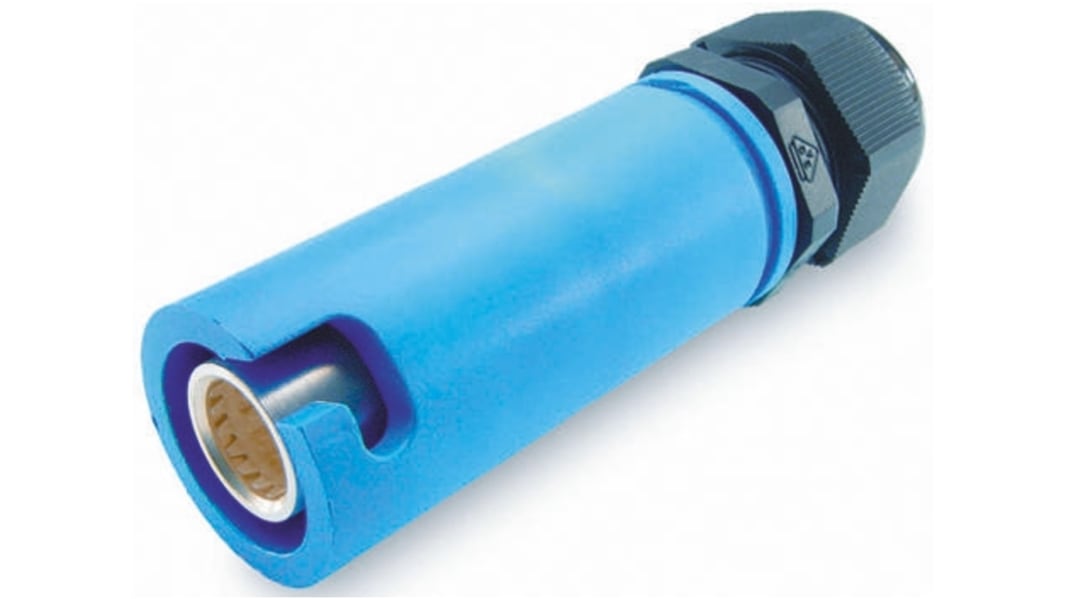 Conector de potencia industrial, Formato 1P, Orientación Recto, Veam Snaplock, Negro, 1,0 kV, 250A, IP65