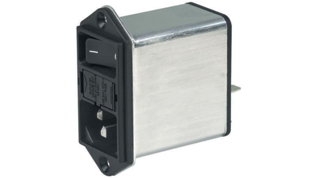 Filtro IEC Schurter con conector C14, 250 Vac, 8A