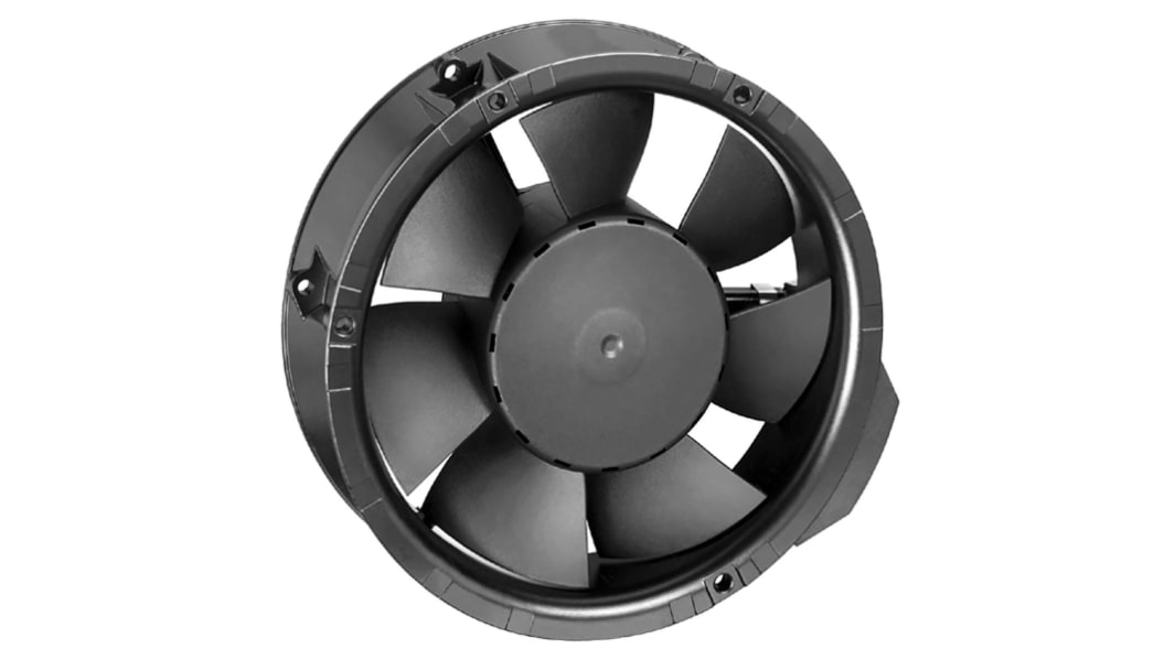 Ventilateur axial 6200 N ebm-papst 24 V dc, 410m³/h, 172 x 51mm, 17W, Diamètre 172mm