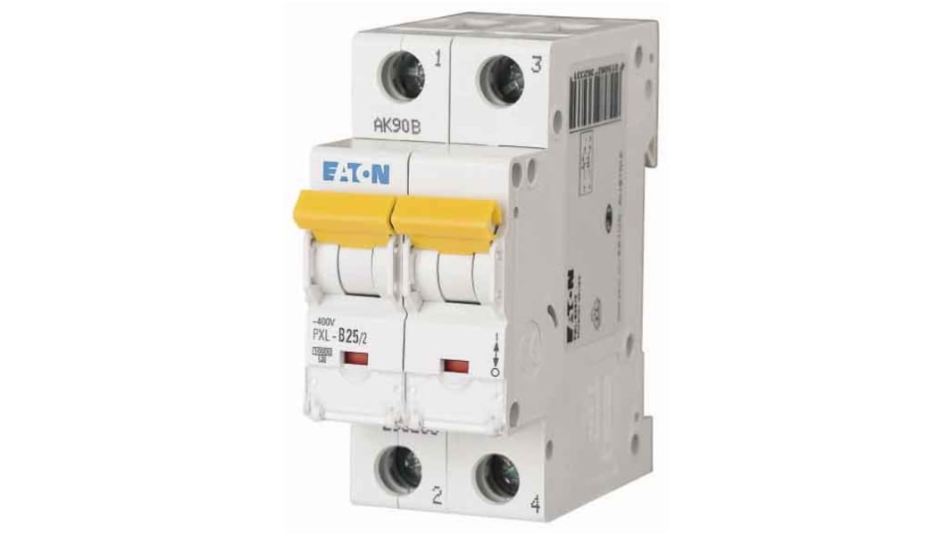 Eaton PXL, S200 MCB Leitungsschutzschalter Typ C, Pol 2 25A 400V, Abschaltvermögen 10 kA xPole DIN-Schienen-Montage