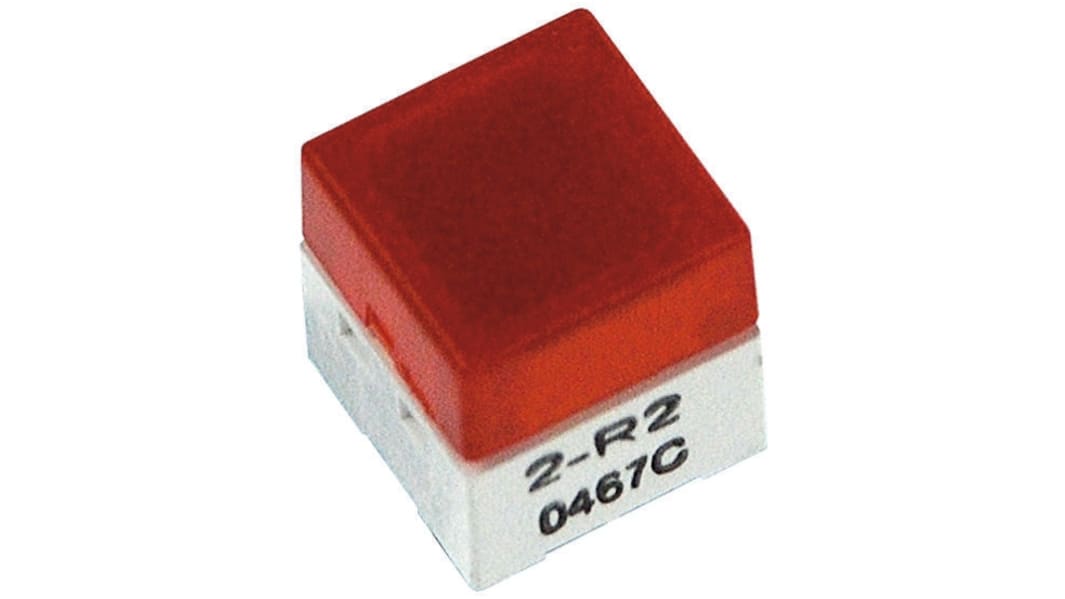 Omron IP00 Red Cap Tactile Switch, SPST 50 mA @ 24 V dc