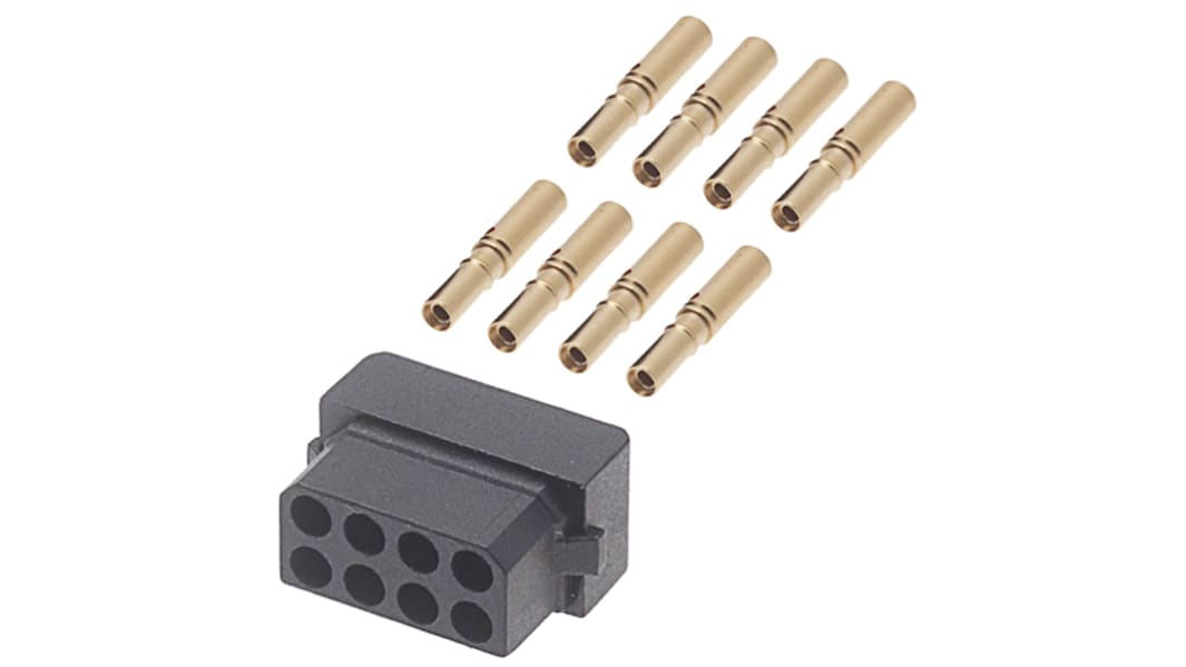 HARWIN Datamate Connector Kit Containing 8 way DIL Female Shell, Crimps
