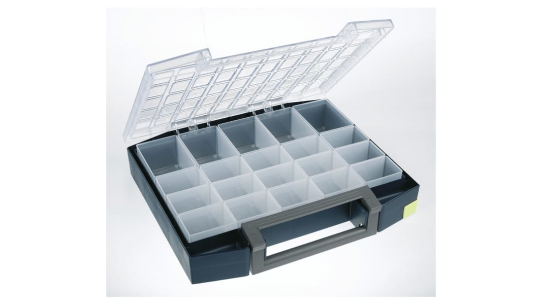 Contenitore modulare Raaco in PC, PP, 20 scomparti, 78mm x 421mm x 361mm