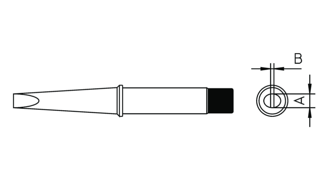 Weller / CT5C7 (370°C) Lötspitze 3.2 mm flach CT5 für W61