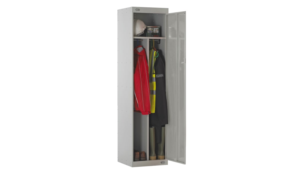 RS PRO Schließfach, Türanzahl: 1 Stahl, Grau, 1800 mm x 450 mm x 450mm
