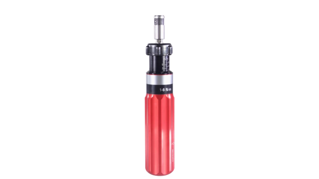 RS PRO Pre-Settable Hex Torque Screwdriver, 1 → 6Nm, 1/4'' Drive, ±6 % Accuracy