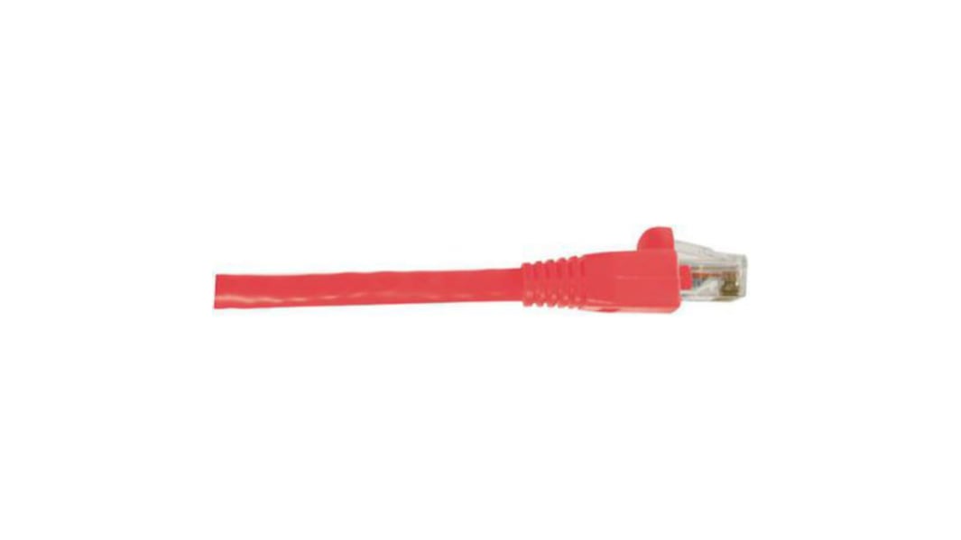 RS PRO, 3m Cat6, Red RJ45 to Male RJ45 Male, U/UTP Unshielded, Terminated PVC Sheath