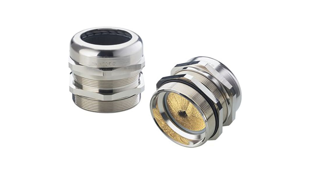 Presse-étoupe Lapp SKINTOP, M40, en Laiton nickelé, Ø 19mm à Ø 28mm, avec contre-écrous, IP69K