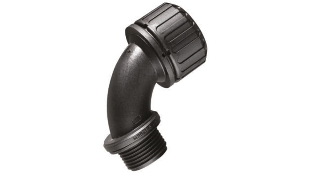 Adaptaflex 90° Elbow, Conduit Fitting, 32mm Nominal Size, M32, Nylon 66, Black IP65 rating