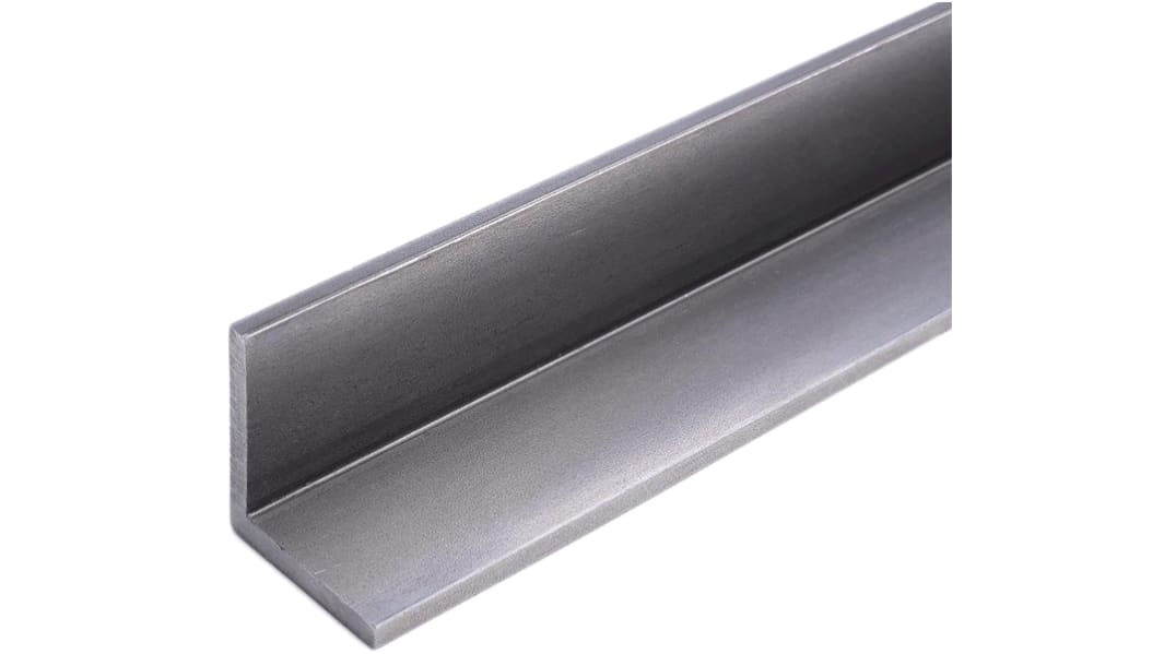 Angolare metallico 080A15 RS PRO in Acciaio dolce, 1m x 40mm x 40mm x 5mm