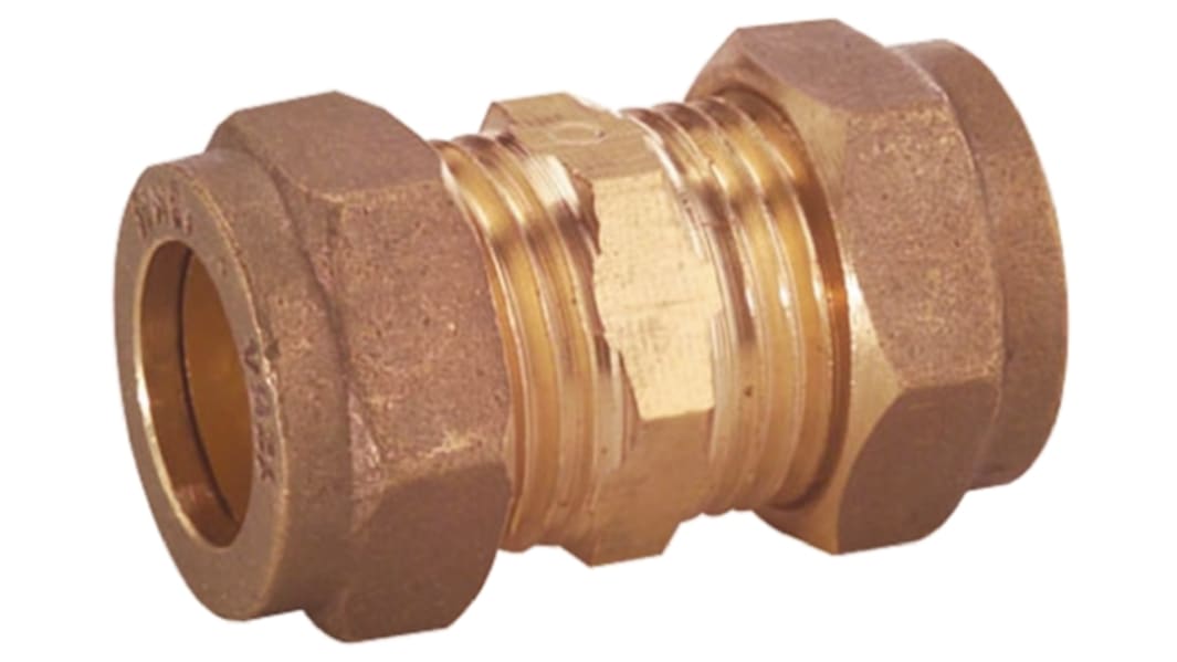 RS PRO Brass Compression Fitting, Straight Coupler