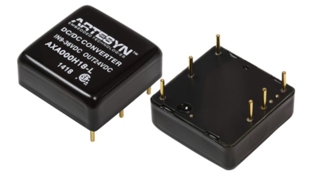 Artesyn AXA DC-DC Converter, 24V dc/ 410mA Output, 18 → 75 V dc Input, 10W, Through Hole, +80°C Max Temp -40°C