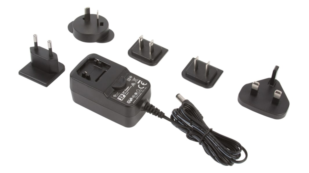 Adaptateur AC/DC 5V c.c., 2.1A, 12W, Interchangeable