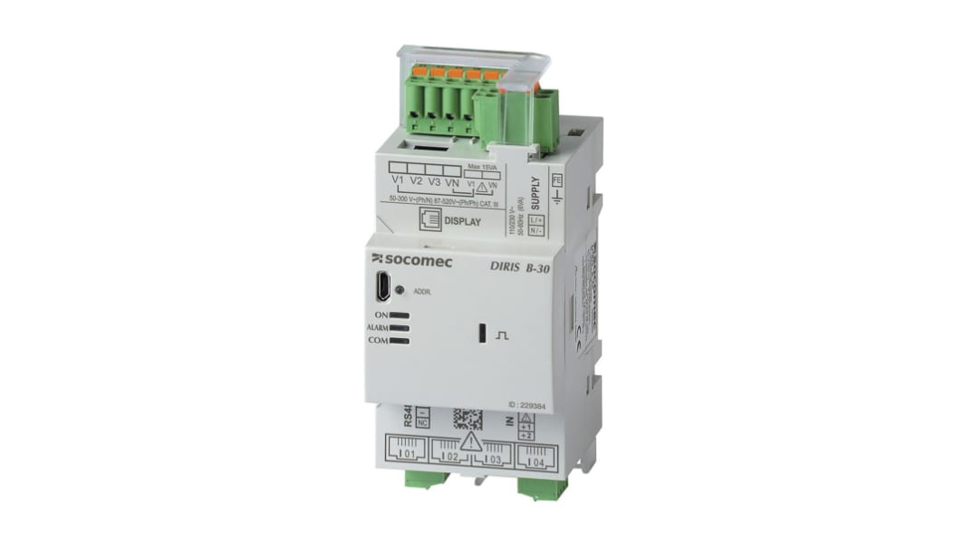 Analizador de red multifunción de panel Socomec DIRIS B-30, para Corriente, frecuencia, potencia, factor de potencia,