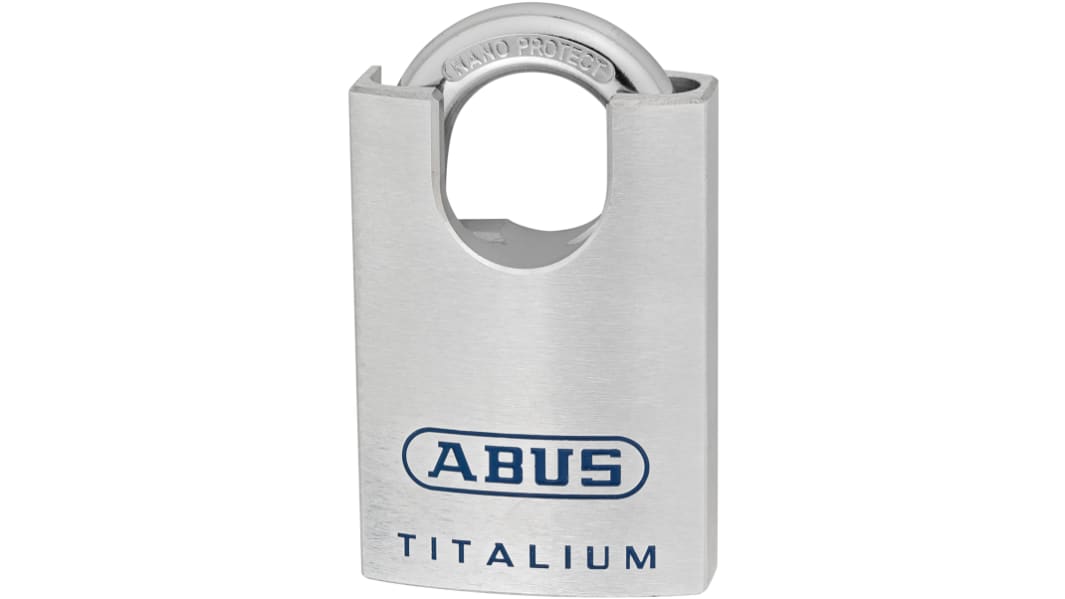 ABUS Key Weatherproof Titanium Safety Padlock, Keyed Alike, 9.5mm Shackle, 50mm Body