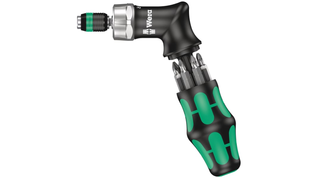 Wera 1/4 in Hexagon Phillips, Pozidriv, Torx Ratchet Screwdriver