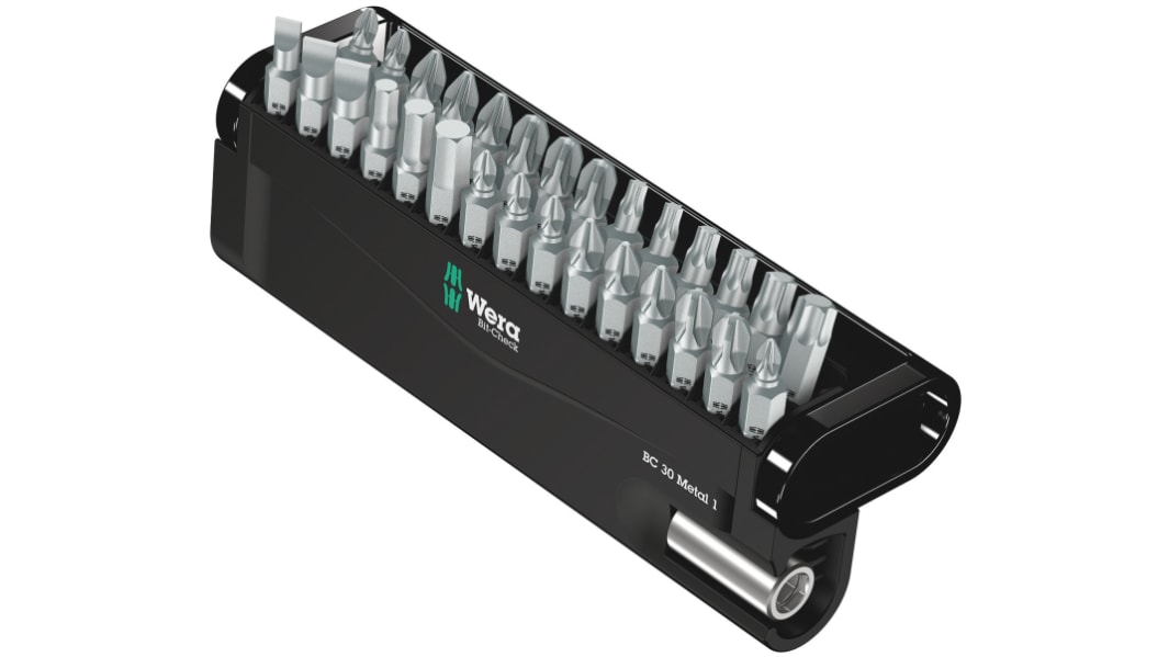 Wera Schlitz, Sechskant, PHILLIPS®, POZIDRIV, TORX® Bitsatz schlagfest, S2 Stahl Sechskant 4, Sechskant 5, Sechskant 6,