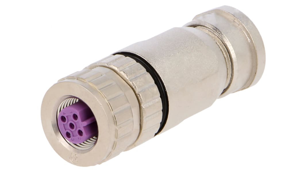 Connecteur circulaire HARTING, M12, 5 contacts, Montage sur câble, raccordement A visser