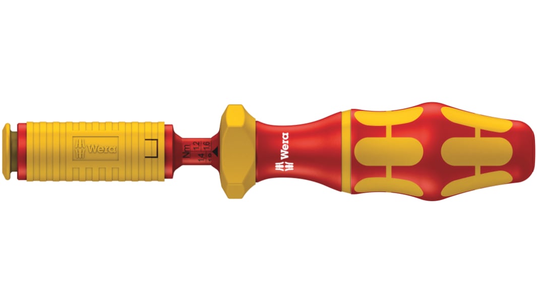 Wera Adjustable Hex Torque Screwdriver, 0.3 → 1.2Nm, 9 mm Drive, ±6 % Accuracy