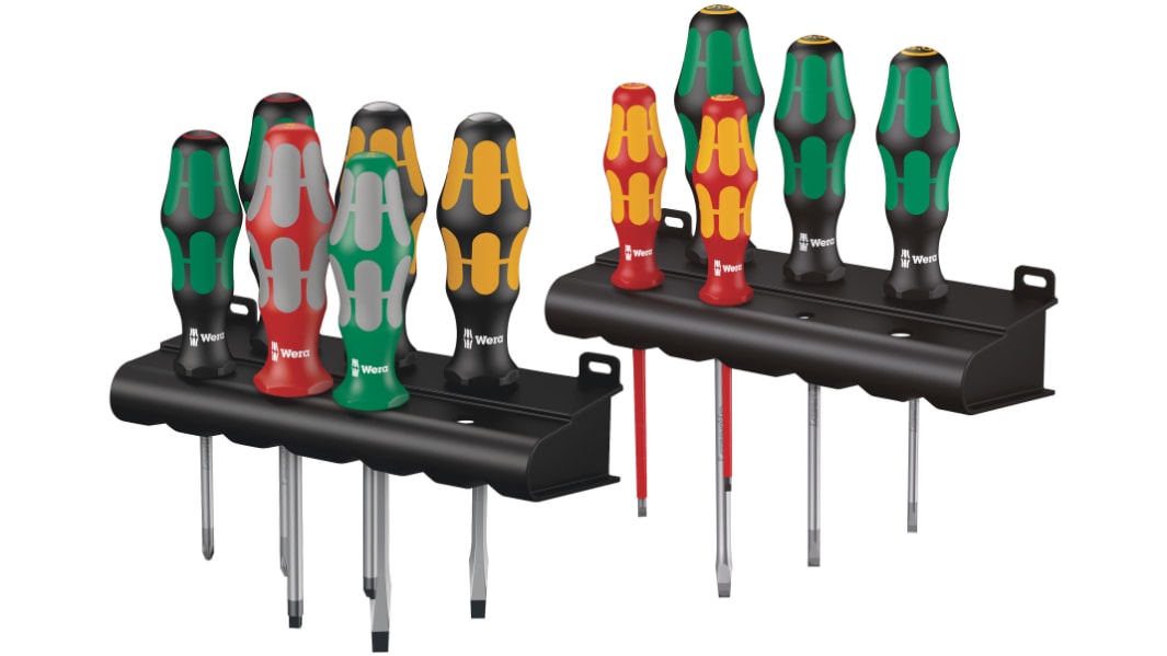 Wera Phillips; Slotted; Square Insulated & Standard Screwdriver Set, 13-Piece