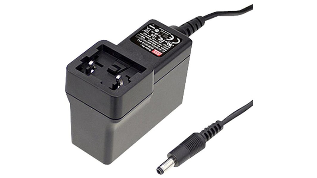 Adattatore AC/DC Adattatore ca/cc MEAN WELL 9V cc, 2A, spina Australia, connettore maschio europeo, Regno Unito, US