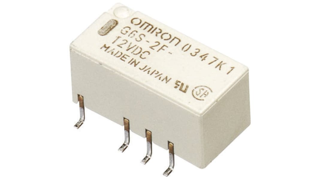 Omron HFD23 Signalrelais SMD Printrelais, 6V dc Spule, 2-poliger Wechsler, 2A, 250V / 220V, SMD