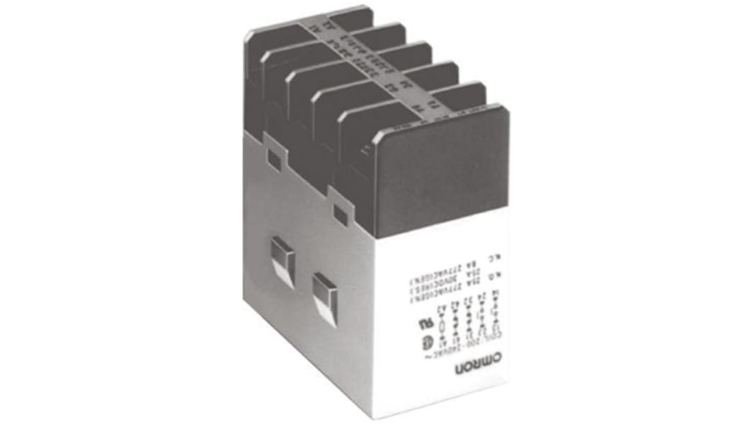 Relé de potencia sin enclavamiento Omron G7J de 2 polos, DPDT, bobina 12V dc, 25A, Montaje en Panel