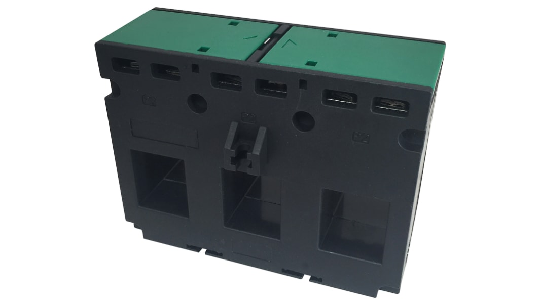 Trasformatore di corrente Sifam Tinsley, ingresso 100A, uscita 5 A, 100:5, foro 35mm