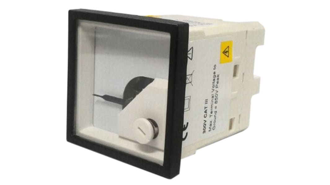 Amperometro analogico da pannello Sifam Tinsley, max 5A, c.a., foro L 48mm x H 48mm