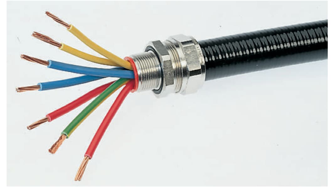 Adaptaflex Flexible, Liquid Tight Conduit, 12mm Nominal Diameter, Galvanised Steel, Black