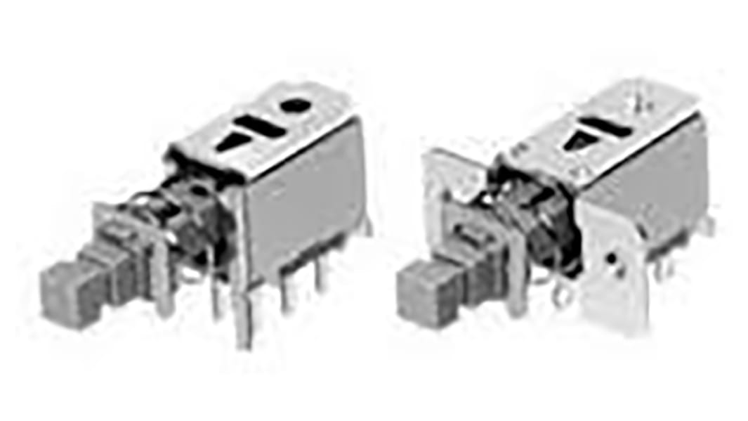 Alps Alpine Push Button Switch, Momentary, PCB, DPDT, 30V dc