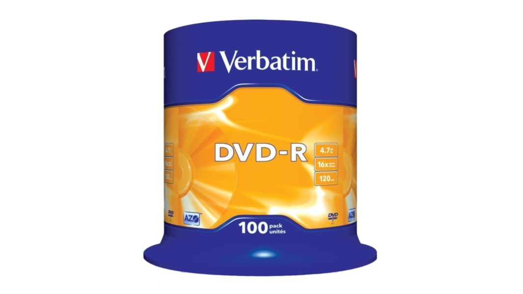 Verbatim DVD-R, 4.7 GB, 16X, 100 Pack