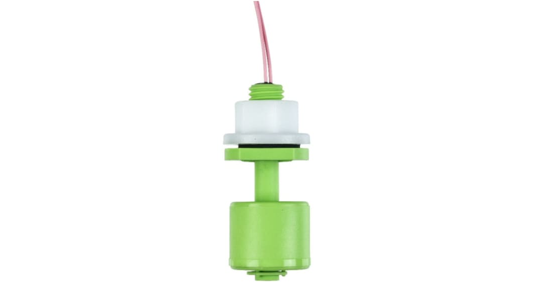 Sensata Cynergy3 RSF50 Series Vertical Polyvinylidene Fluoride Float Switch, Float, 1m Cable, NO/NC, 300V ac Max, 300V