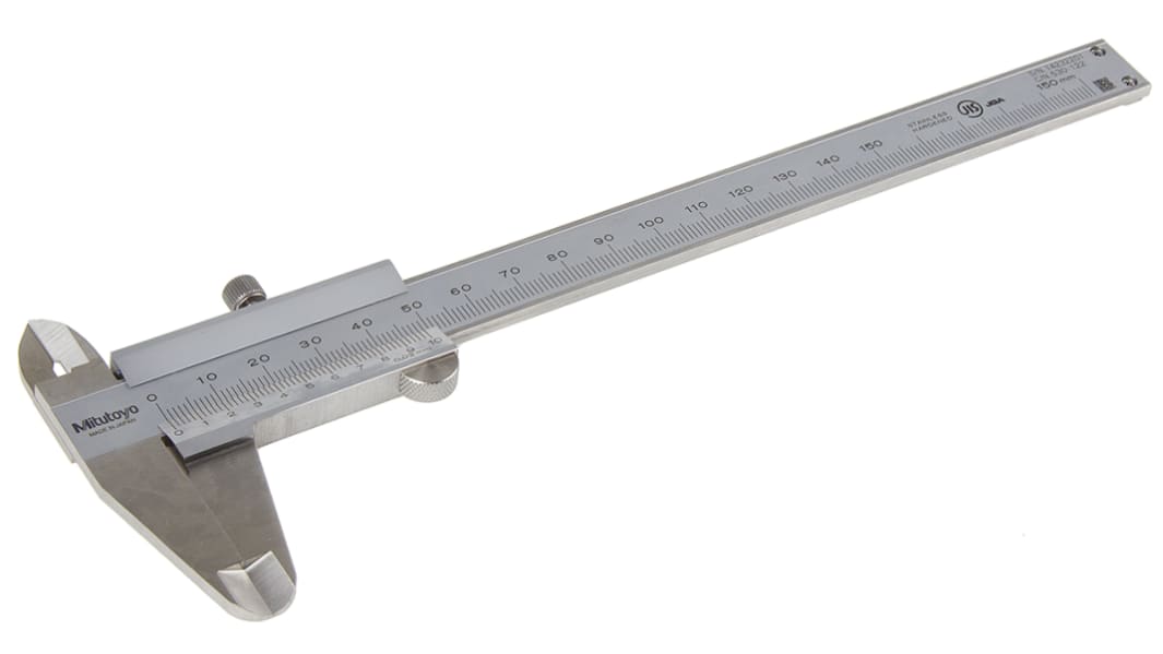 Mitutoyo Noniusmessschieber Analog Metrisch 150mm / ±0,03 mm, DKD/DAkkS-kalibriert