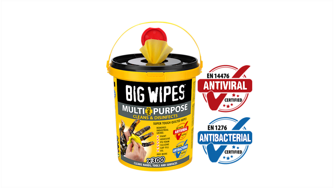 Big Wipes MULTI-PURPOSE PRO+ Wet Disinfectant Wipes, Bucket of 300