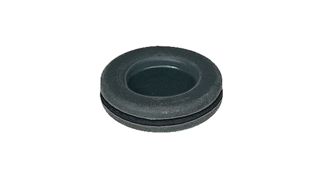 SES Sterling DG Black Polychloroprene 28mm Cable Grommet for Maximum of 21mm Cable Dia. 02580355010