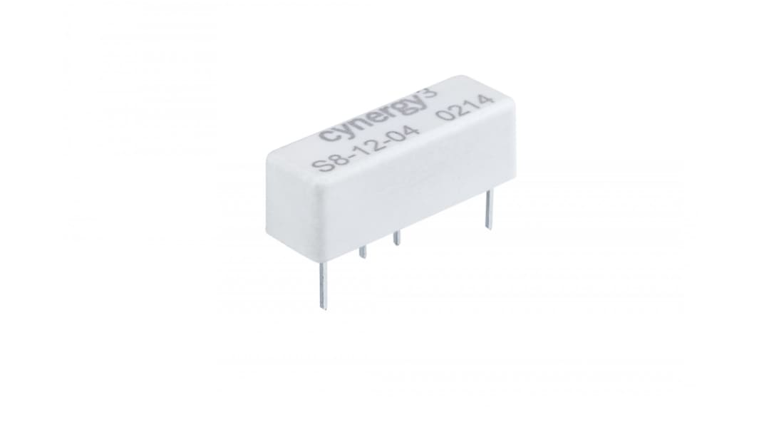 Sensata Cynergy3 PCB Mount Reed Relay, 12V dc Coil, SPST, 1000V Max, 1 A Max, 750Ω