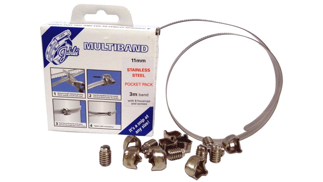 Jubilee 9 Piece Stainless Steel Worm Drive Hose Clip Banding