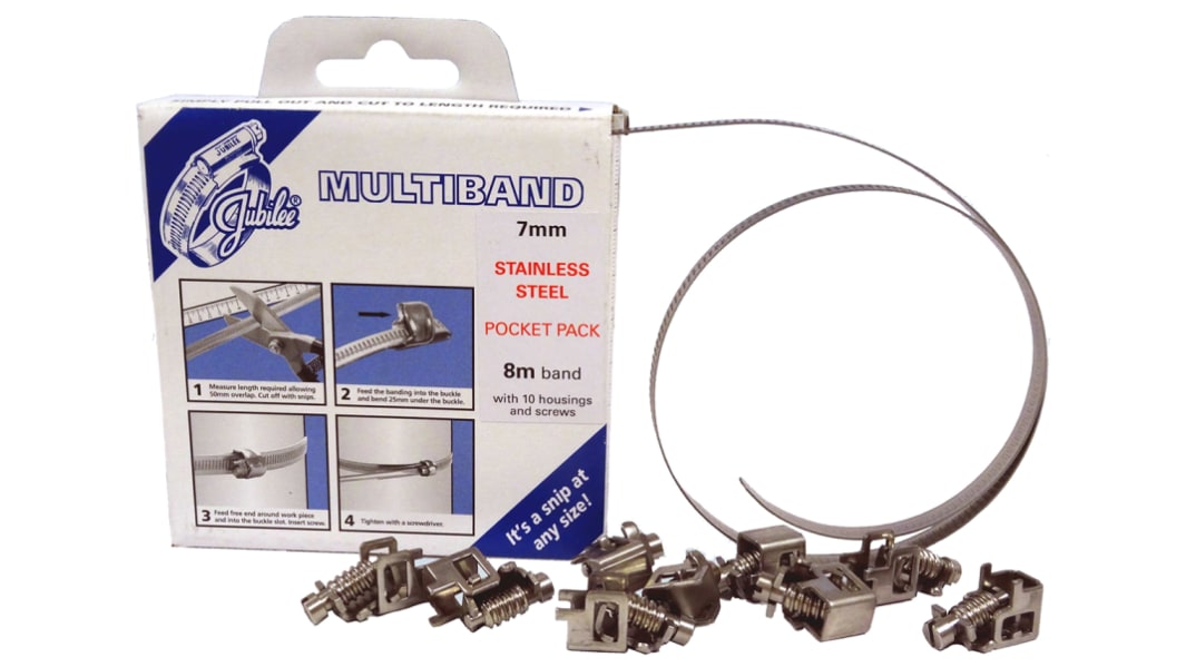 Jubilee 11 Piece Stainless Steel Worm Drive Hose Clip Banding