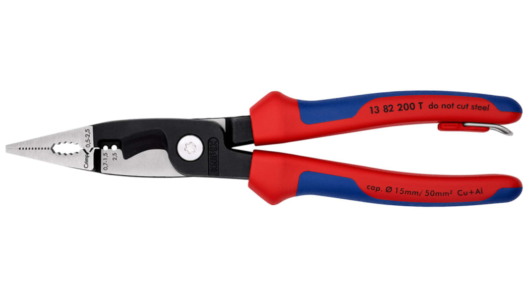 Knipex Kombizange Schneidkraft → Kupferdraht: 50 mm 200 mm , höhensicher