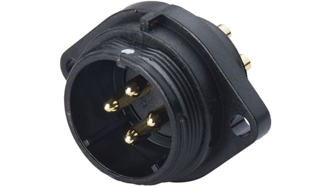 RS PRO Circular Connector, 5 Contacts, Flange Mount, Socket, Male, IP68