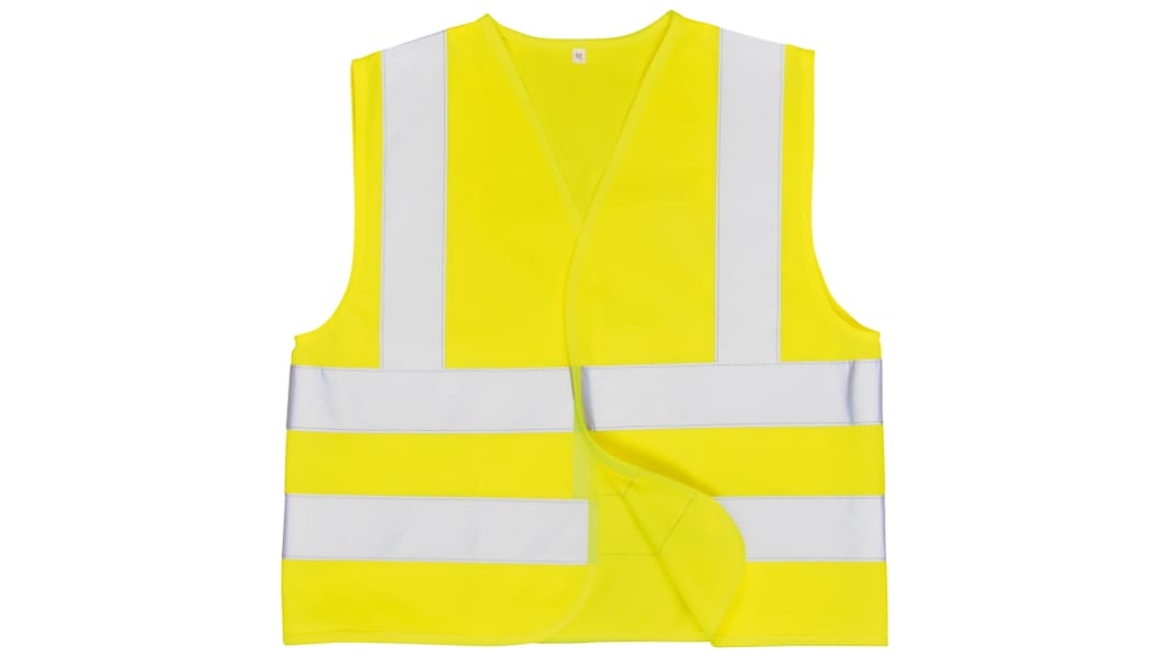 RS PRO Gelb Unisex M Polyester Warnweste für Kinder, Klettverschluss