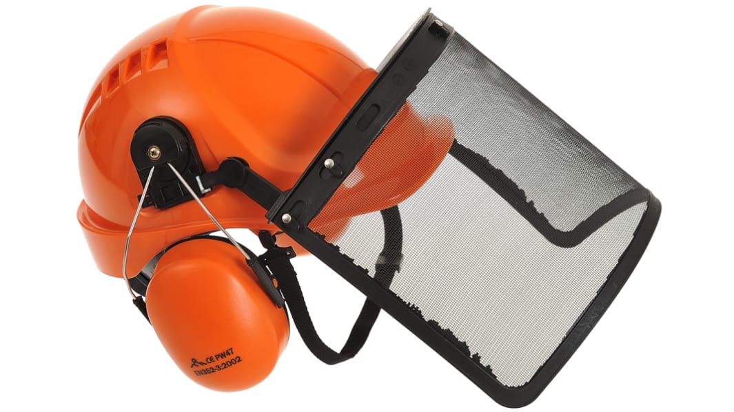 Portwest Black Flip Up ABS (Helmet) Face Shield with Chin, Ear Guard , Resistant To Extreme Temperatures, Lateral