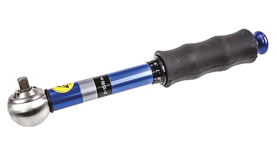 MHH Engineering Slipping Torque Wrench, 2 → 10Nm, 1/4 in Drive, Square Drive - RS Calibrated