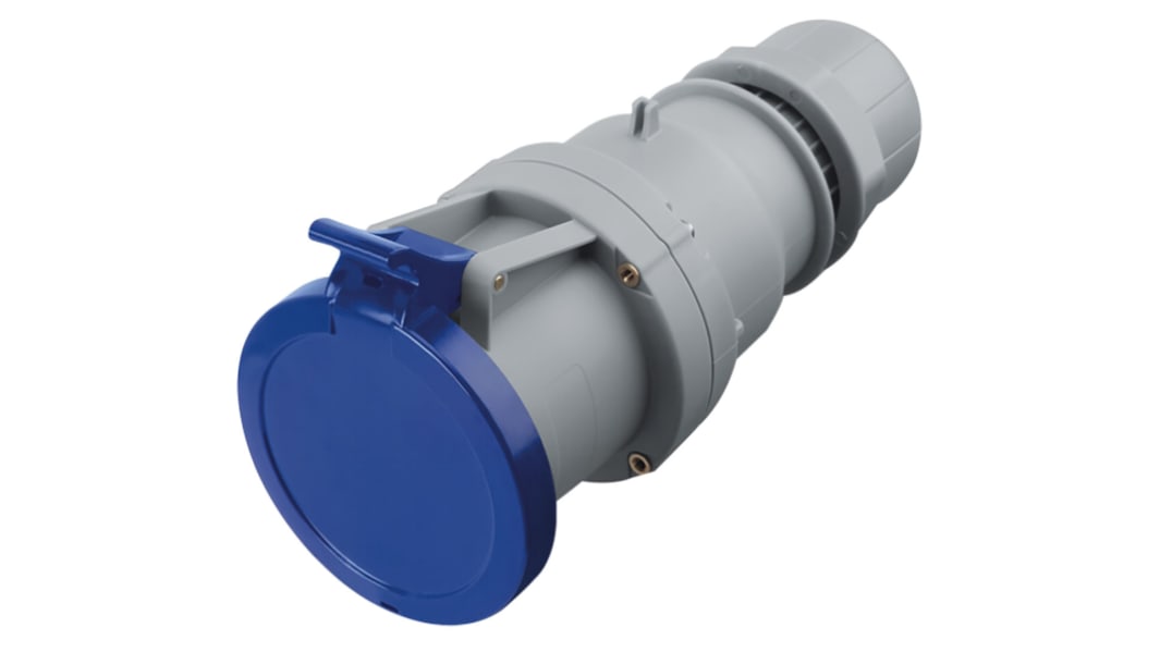 Scame IP44 Blue Cable Mount 2P + E Industrial Power Socket, Rated At 63A, 230 V